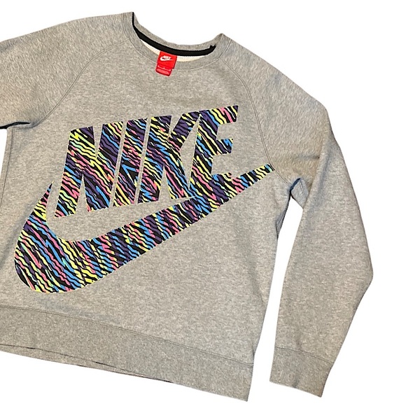 Nike Other - Nike Vintage 90s Multicolor Logo Crewneck Sweatshirt Grey Heather